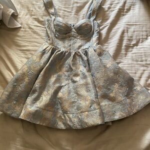 Elegant Dress in Silver and Gold